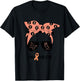 Peach Ribbon Uterine Endometrial Cancer Warrior Bandana T-Shirt - T-Shirt | Black