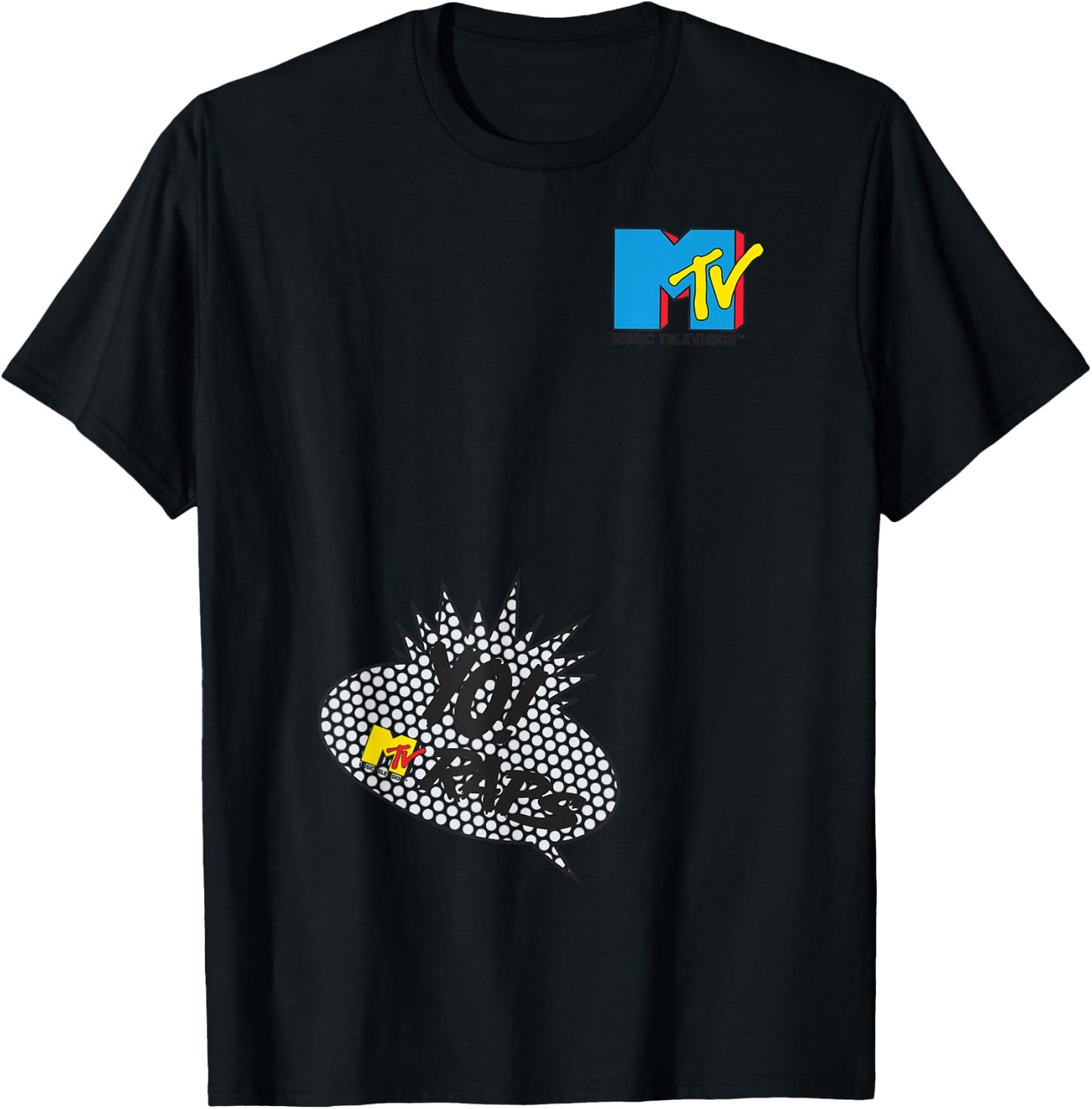Front Back Mtv Logo Yo Mtv Raps Headbangers Spring Break T-Shirt - T-Shirt | Black