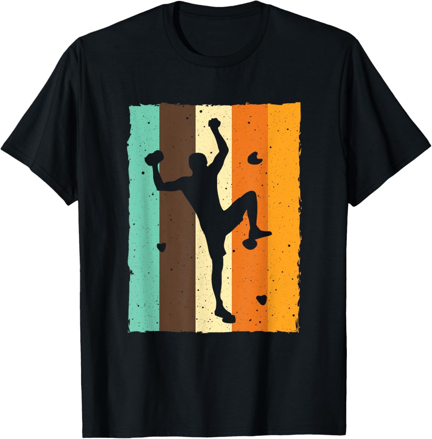 Vintage Bouldering Design Women Kids Rock Climbing T-Shirt - T-Shirt | Black