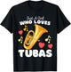 Just A Girl Who Loves Tubas - Cute Girls Tuba T-Shirt - T-Shirt | Black