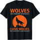 Love Wolves Did I Mention I Love Wolves Funny T-Shirt - T-Shirt | Black