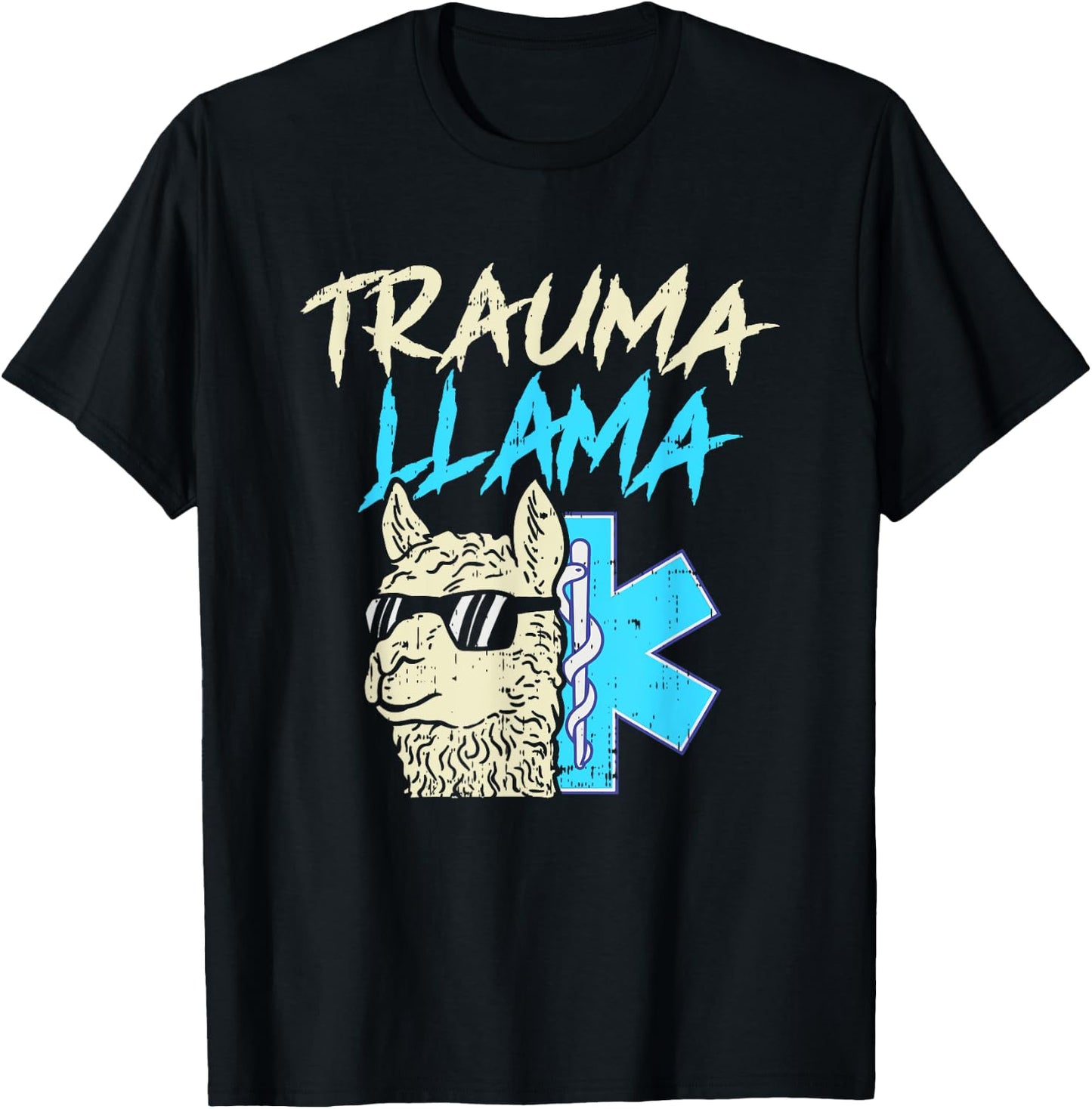 Boys Girls Trauma llama, Funny EMT design, Paramedic gift T-Shirt - T-Shirt | Black