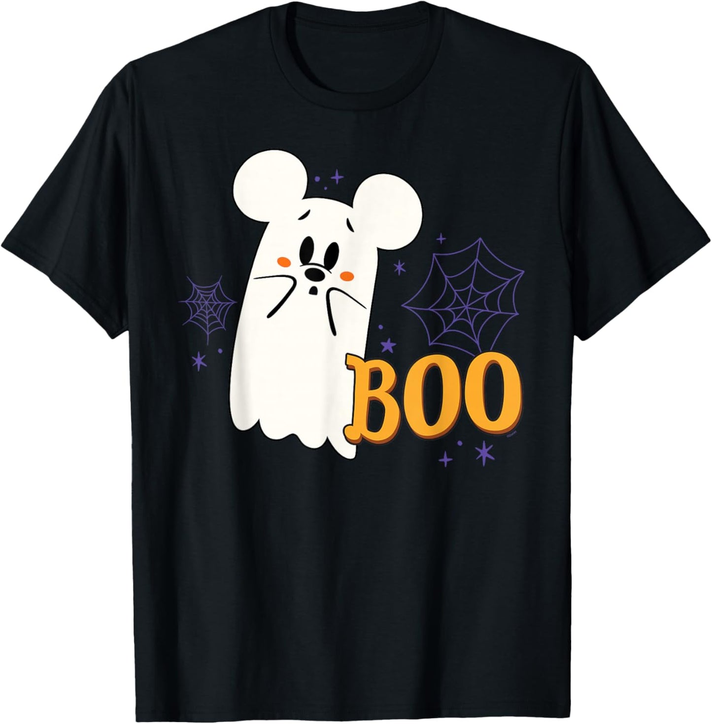 Disney Mickey Mouse Cute Little Ghost Boo Halloween T-Shirt - T-Shirt | Black