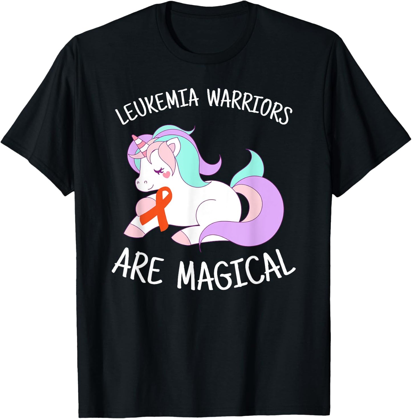 Unicorn Leukemia Awareness Gift, Leukemia Warrior T-Shirt - T-Shirt | Black