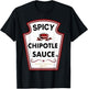 Cute Group Condiments Halloween Costume Spicy Chipotle Sauce T-Shirt - T-Shirt | Black