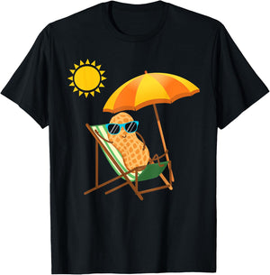 Peanut Graphic Gift Nut Design Peanut Design T-Shirt - T-Shirt | Black
