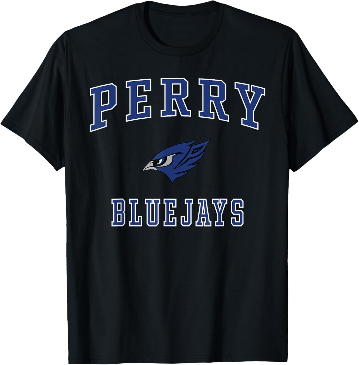 Perry High School Bluejays T-Shirt - T-Shirt | Black