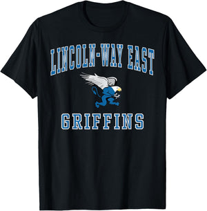 Lincoln-Way East High School Griffins C1 T-Shirt - T-Shirt | Black