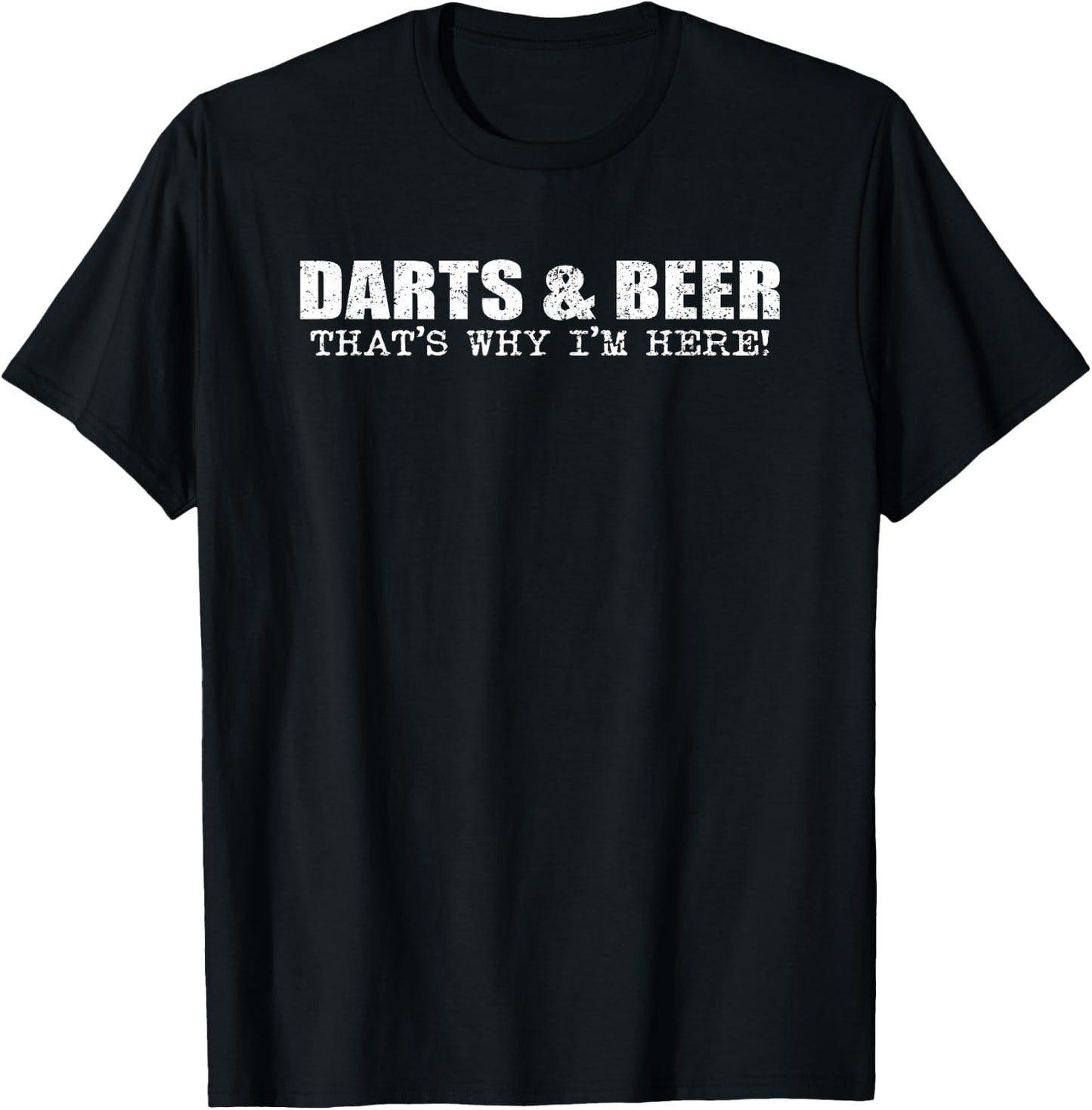 Dart Player Team League Funny Darts Beer T-Shirt - T-Shirt | Black
