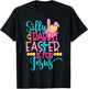 Rabbit Easter Bunny with Floppy Ear Gift Easter Spring T-Shirt - T-Shirt | Black