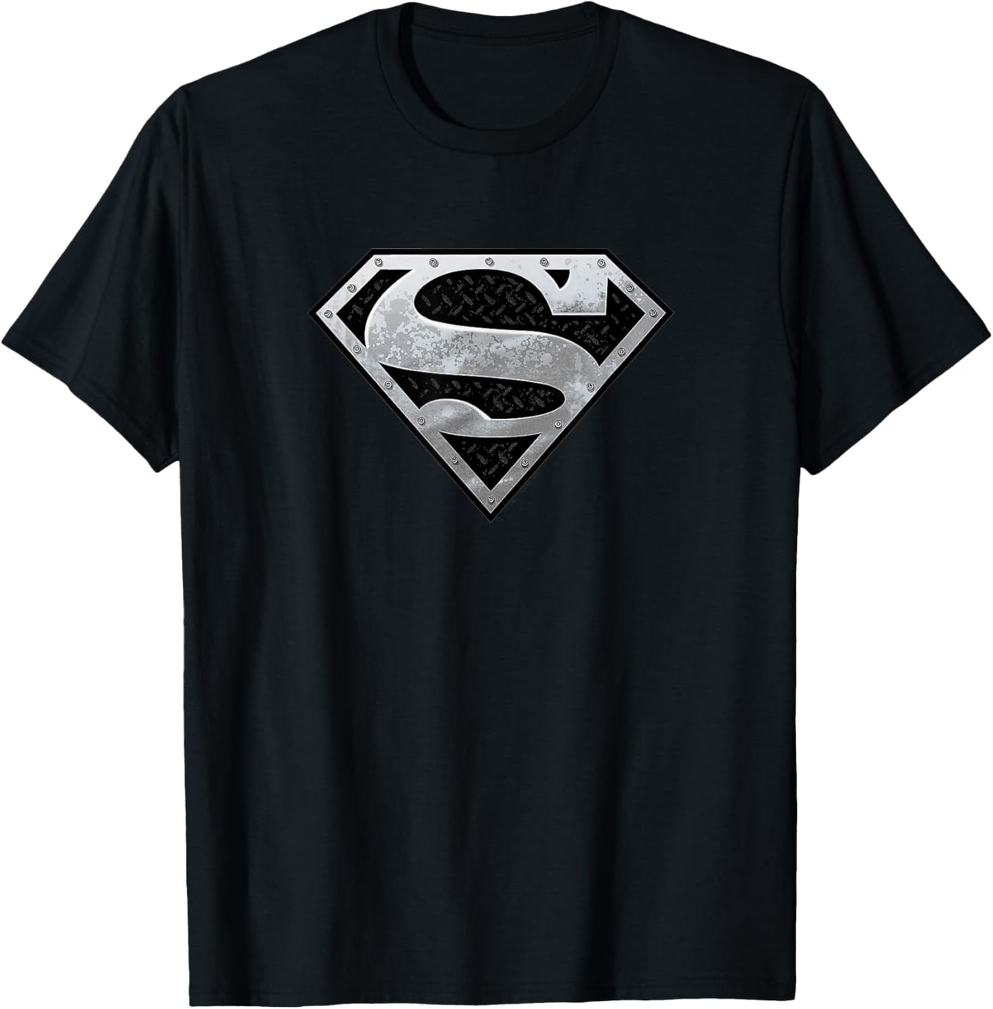Superman Super Metallic Shield T-Shirt - T-Shirt | Black