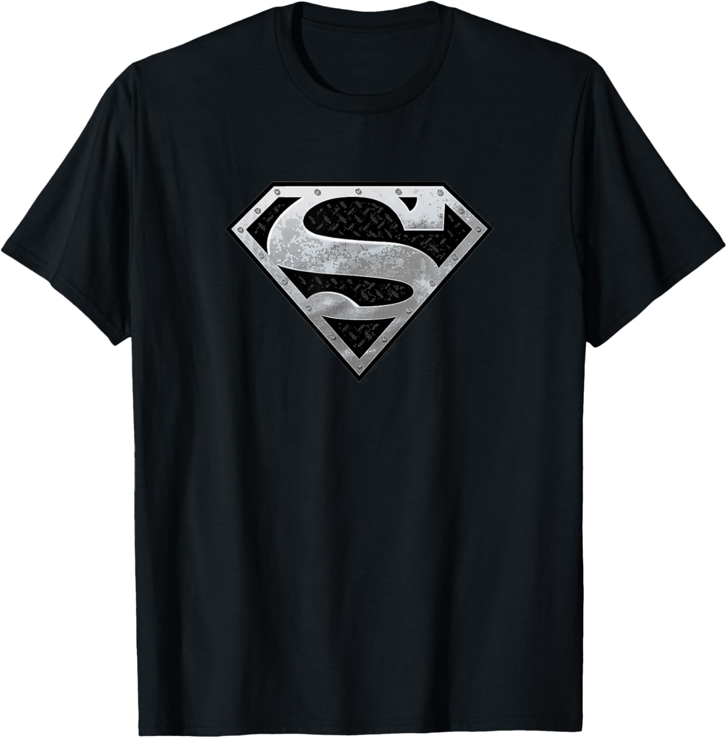 Superman Super Metallic Shield T-Shirt - T-Shirt | Black