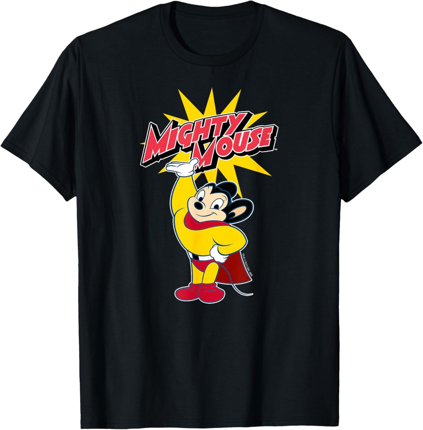 Mighty Mouse - Mighty Mouse Burst T-Shirt - T-Shirt | Black
