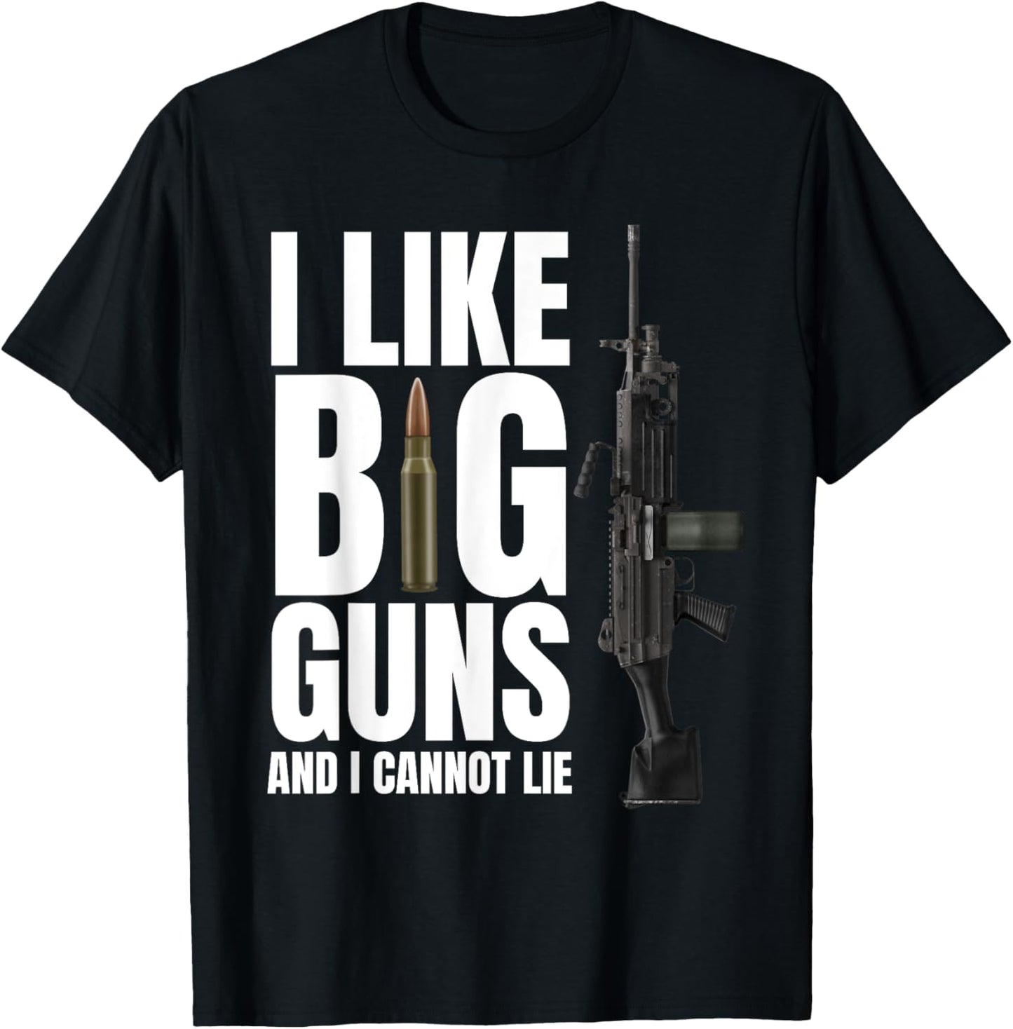 M249 Machine Gun Love 2nd Amendment Adult Pro Gun Men Women T-Shirt - T-Shirt | Black