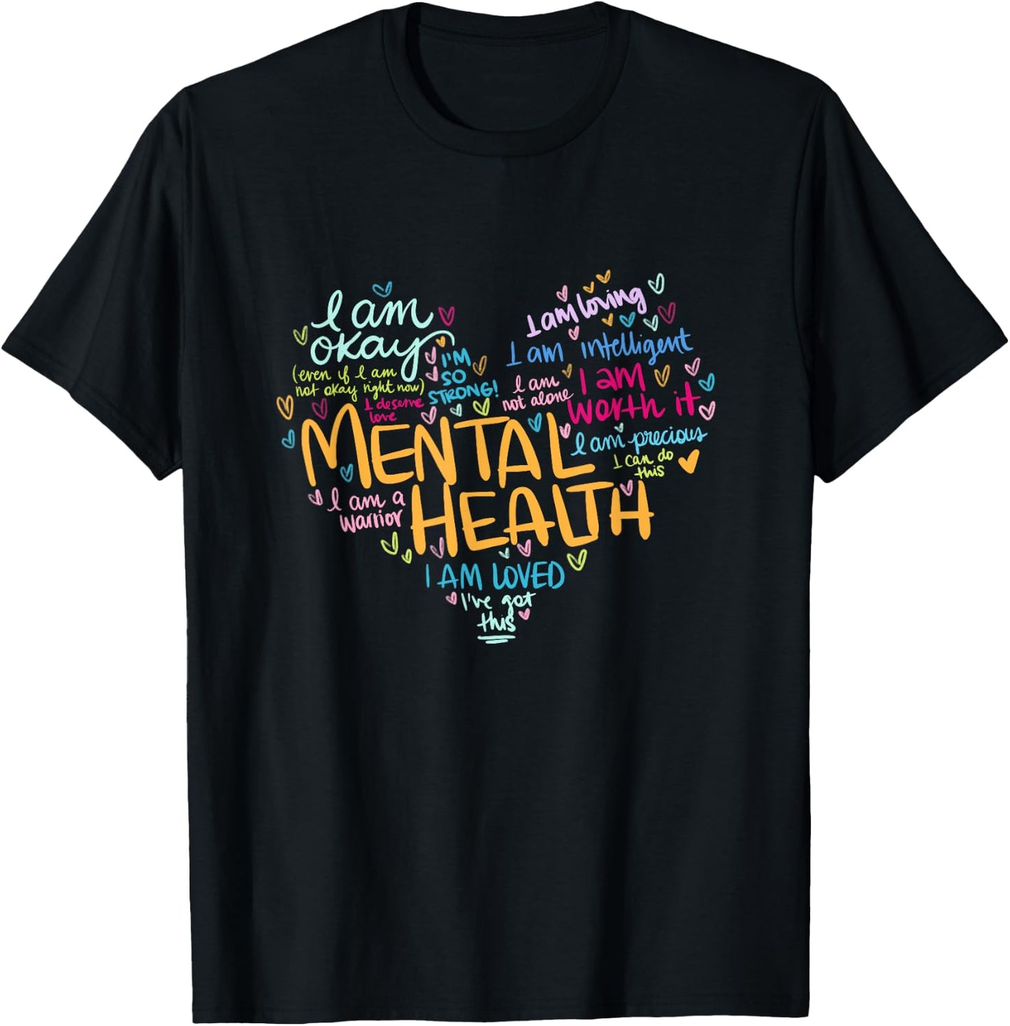 Mental Health Awareness Gifts Depression T-Shirt - T-Shirt | Black