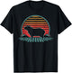 Capybara Lover Animal Retro Vintage 80s Style T-Shirt - T-Shirt | Black