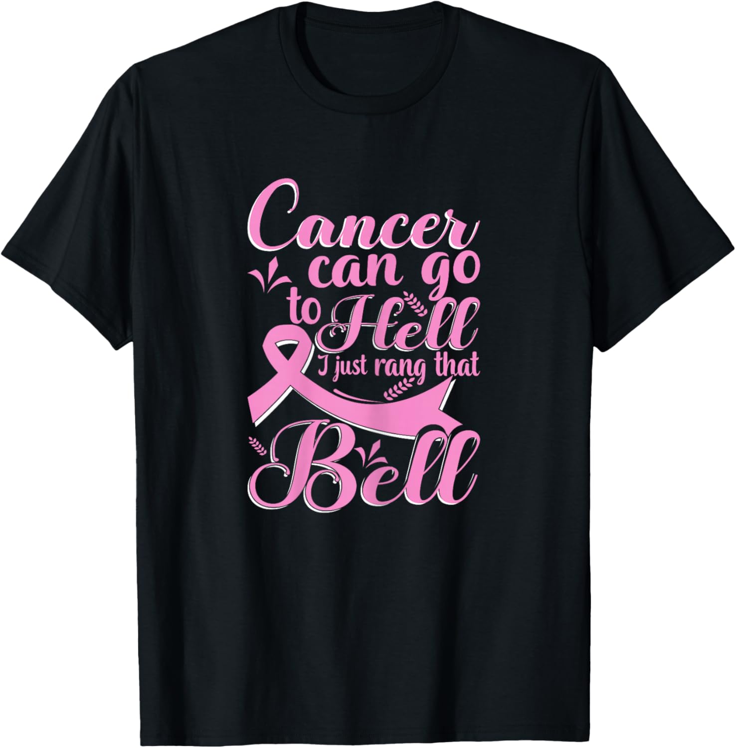 This Girl Got to Ring the Bell Chemo Grad Breast Cancer T-Shirt - T-Shirt | Black