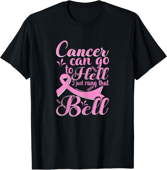 This Girl Got to Ring the Bell Chemo Grad Breast Cancer T-Shirt - T-Shirt | Black