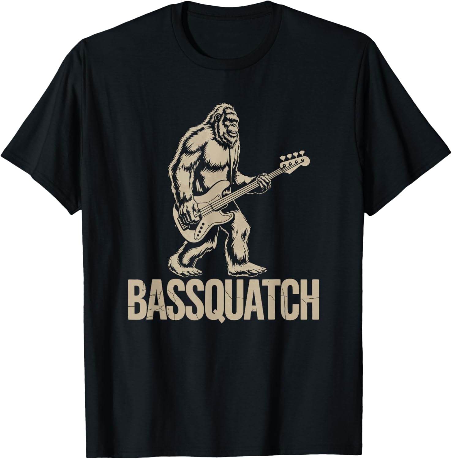 Bassquatch, Bigfoot Bass Guitar Sasquatch T-Shirt - T-Shirt | Black
