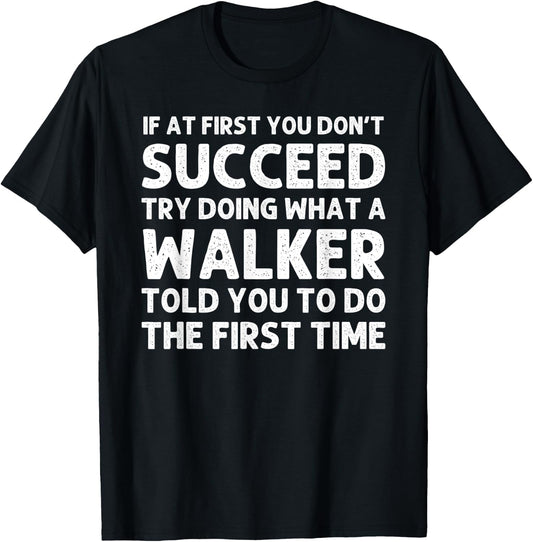 WALKER Funny Surname Family Tree Birthday Reunion Idea T-Shirt - T-Shirt | Black