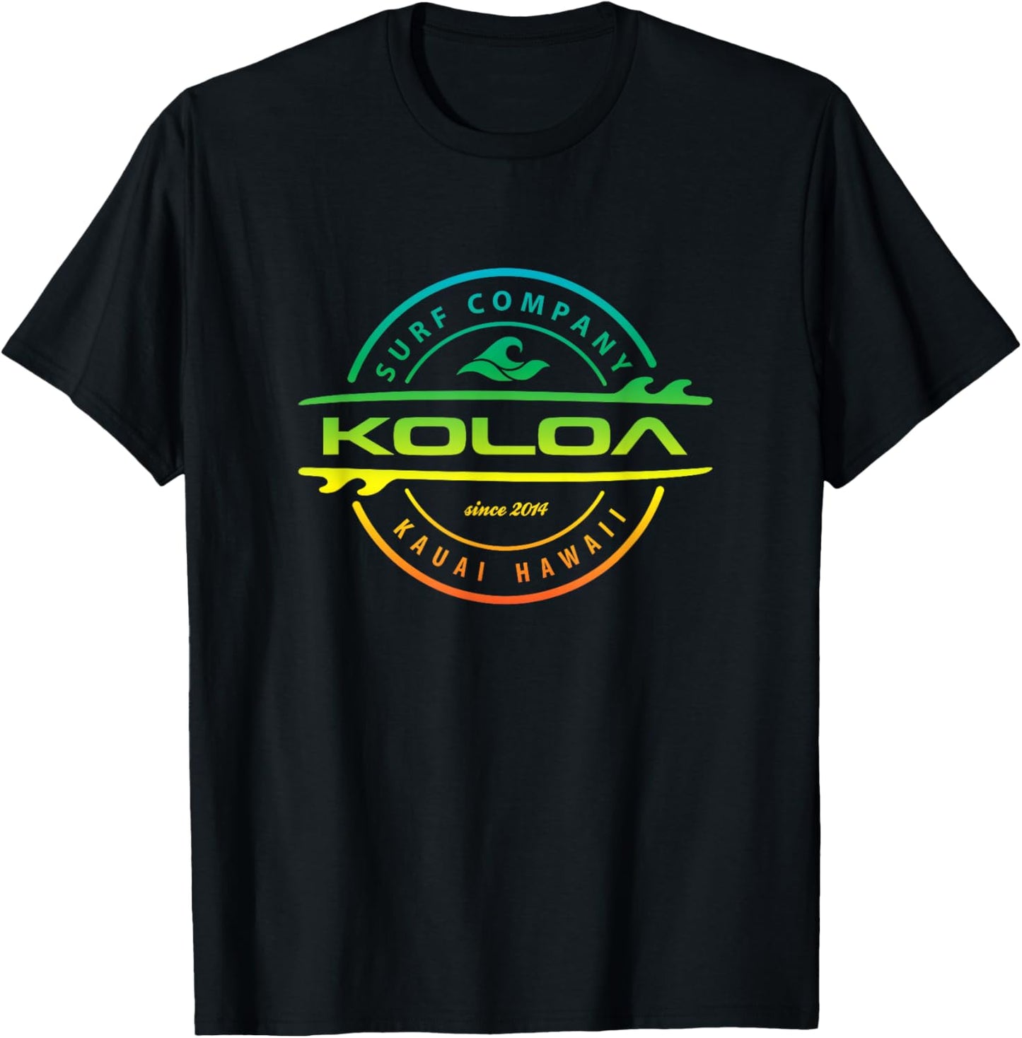Koloa Surf Multicolor Lightweight Thruster Logo Graphic T-Shirt - T-Shirt | Black
