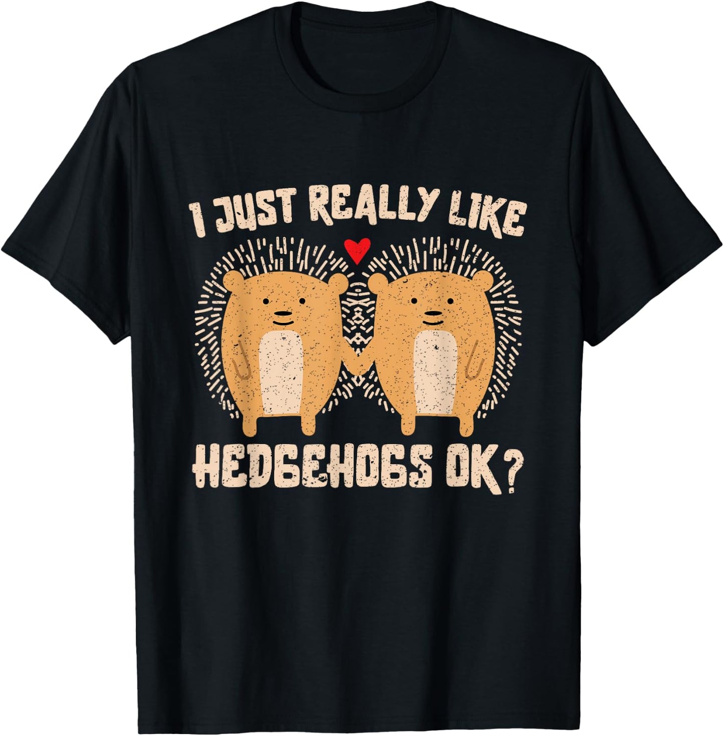 Forest Animal Hedgehog Gift Wildlife Hedgehog T-Shirt - T-Shirt | Black