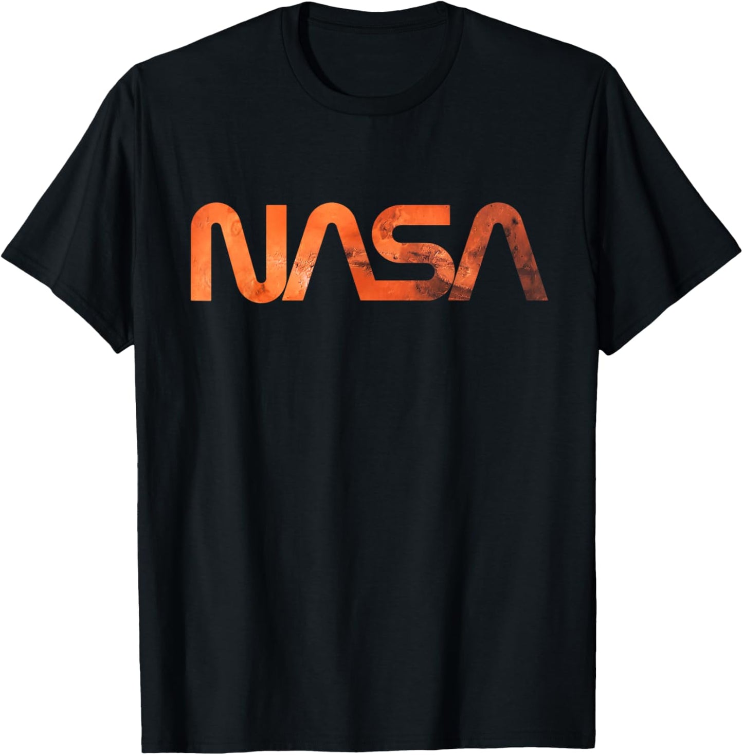 Cool NASA Worm Logo Vintage Retro Space Planet Mars Graphic T-Shirt - T-Shirt | Black