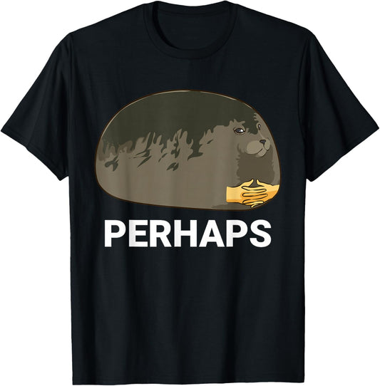 Seal With Hands Crossed Perhaps Cute Seal Dank Meme T-Shirt - T-Shirt | Black