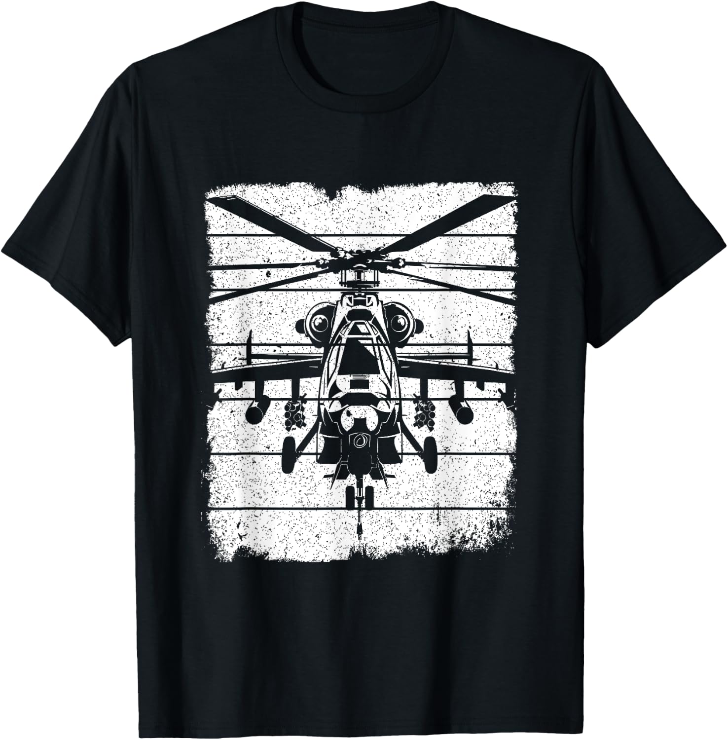 Fighter Helicopter T-Shirt - T-Shirt | Black