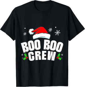 Christmas Boo Boo Crew Men Women Buffalo Plaid T-Shirt - T-Shirt | Black