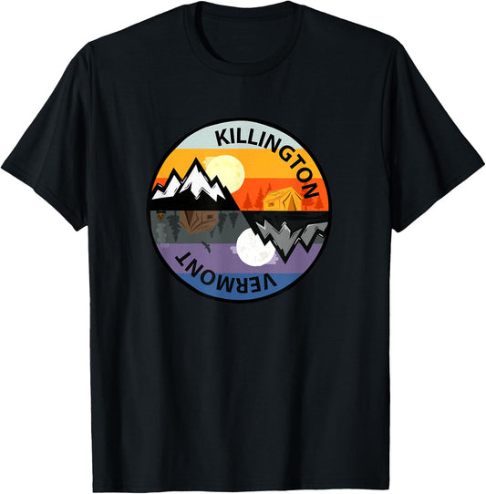 Retro Vintage Killington, Vermont Souvenir Camping T-Shirt - T-Shirt | Black