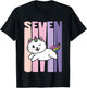 7 Year Old Cute Caticorn Cat Unicorn Birthday Girl B-day T-Shirt - T-Shirt | Black