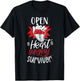 Open Heart Surgery Survivor Patient Operation Recovery T-Shirt - T-Shirt | Black