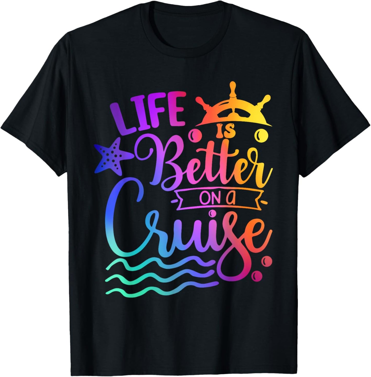 Life is Better on a Cruise Family Vacation Matching Cruiser T-Shirt - T-Shirt | Black