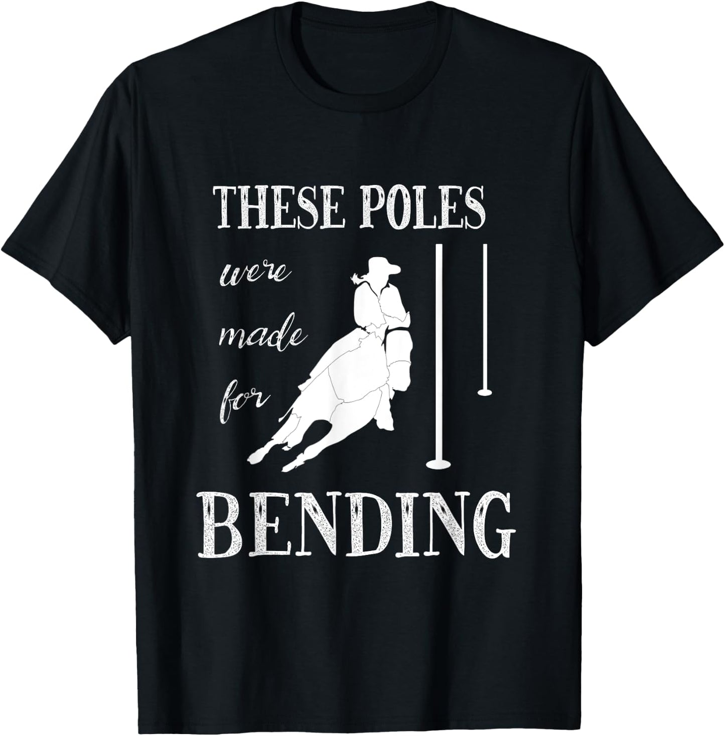 Pole Bending Western Horse Riding Event T-Shirt - T-Shirt | Black
