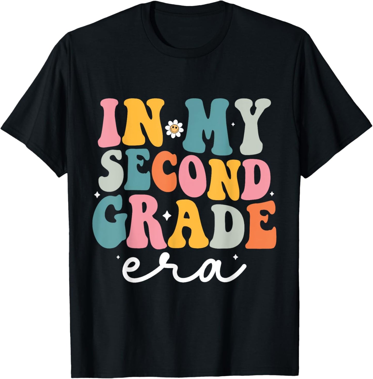In My Second Grade Era Kid Back To School 2nd Grade Teacher T-Shirt - T-Shirt | Black
