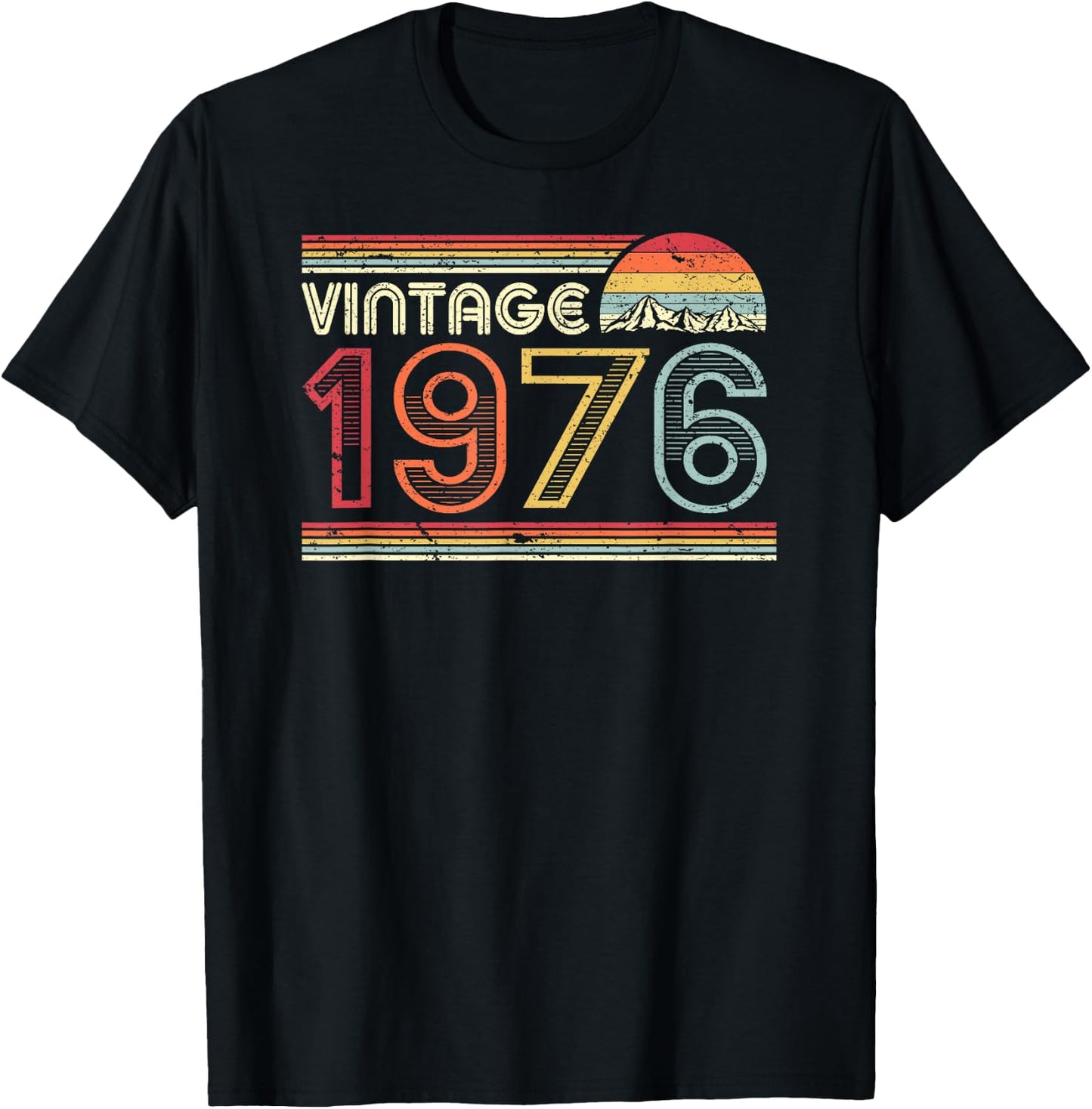 1976 Vintage Shirt, Birthday Gift . Retro Style T-Shirt - T-Shirt | Black