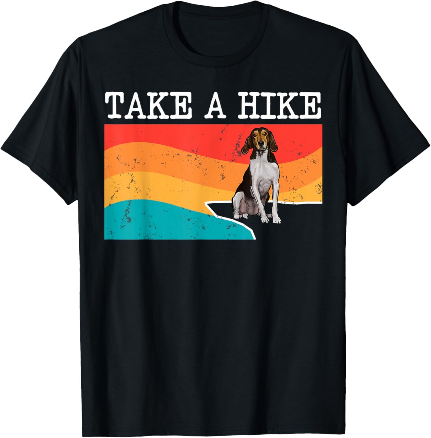 Funny Take A Hike Treeing Walker Coonhound Graphic Hiking T-Shirt - T-Shirt | Black
