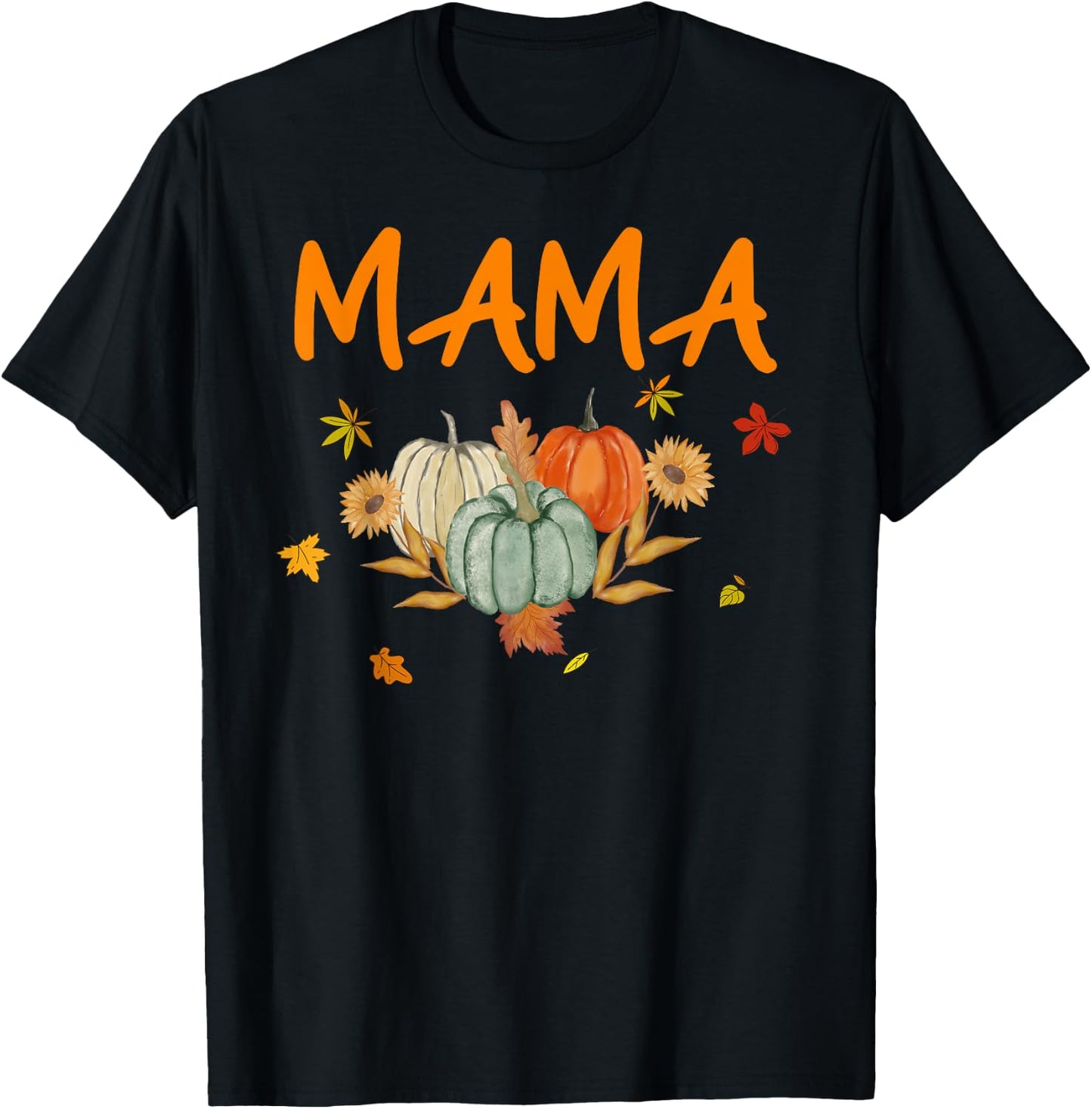 Mama Birthday Pumpkin 1st Birthday Matching Family Party T-Shirt - T-Shirt | Black