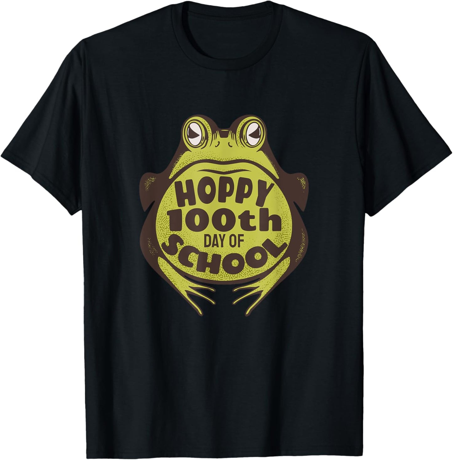 100th Day of School Frog Shirt - 100 Days of School T-Shirt - T-Shirt | Black
