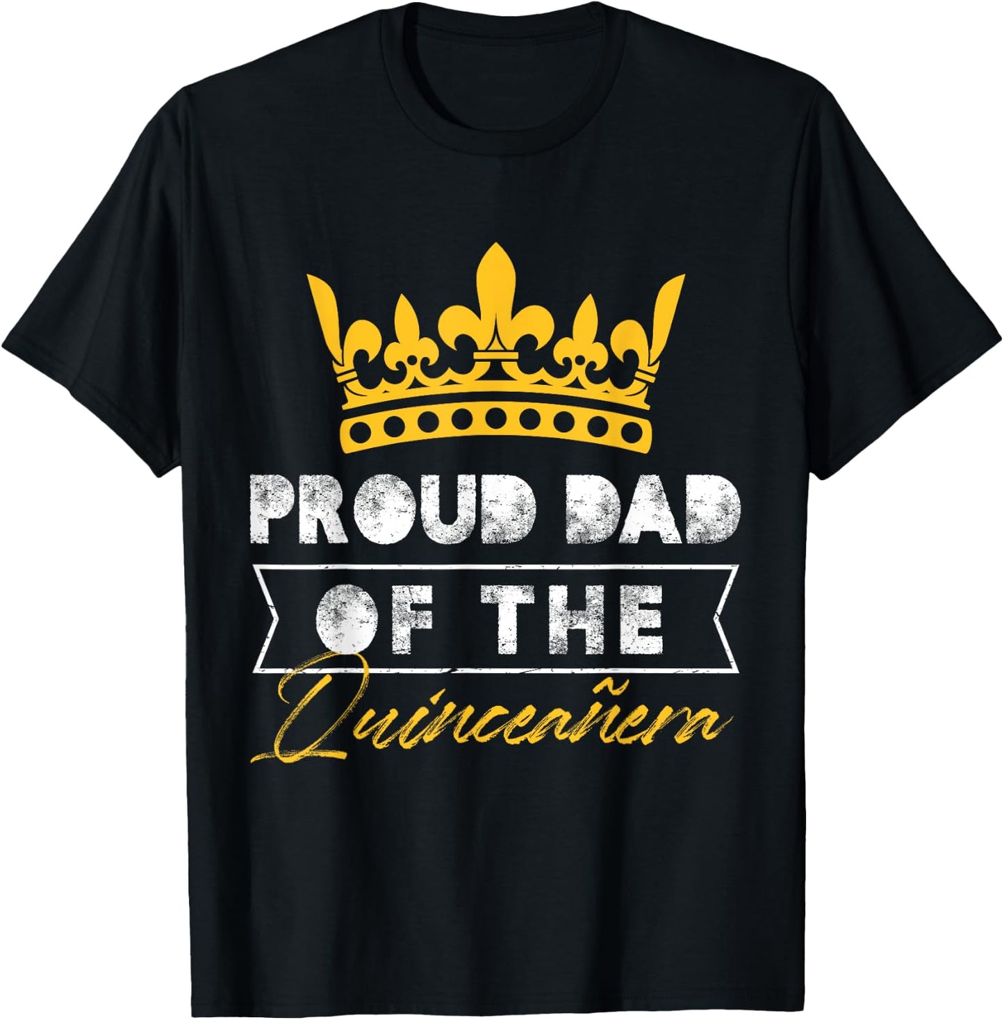 proud dad of the quinceanera Design T-Shirt - T-Shirt | Black