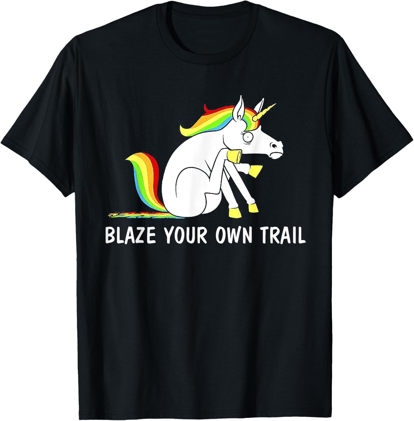 Blaze Your Own Trail Unicorn T-Shirt - T-Shirt | Black