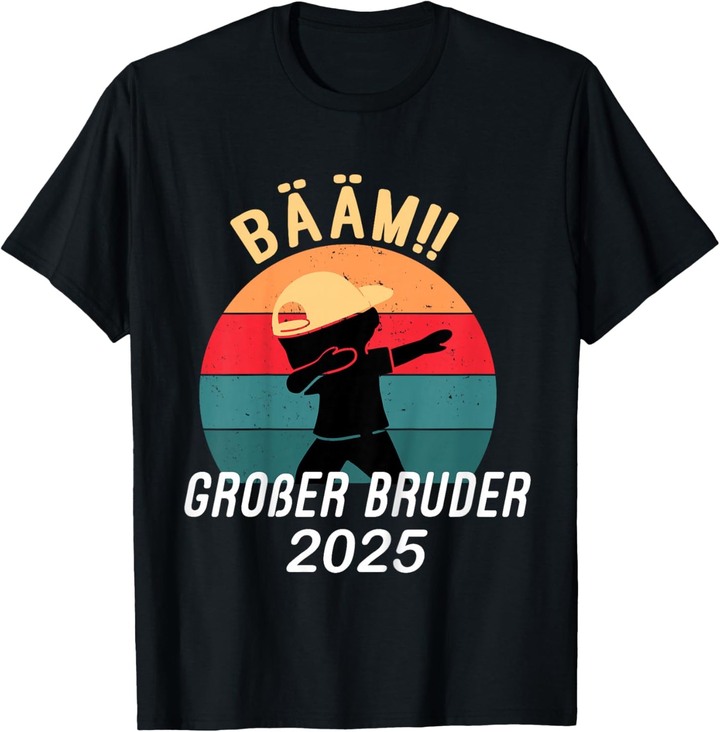 Bääm! Großer Bruder 2025 Geschenk Ankündigung Dab Geburt T-Shirt - T-Shirt | Black