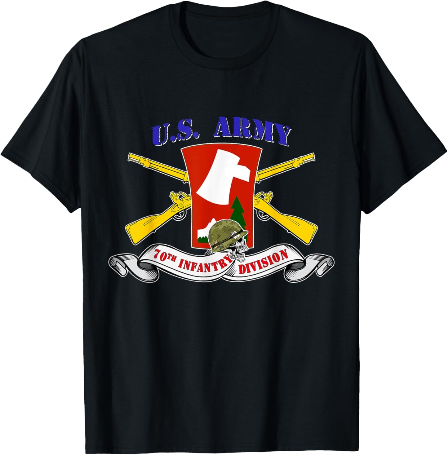 70th Infantry Division 70th ID Veteran Vintage Gifts T-Shirt - T-Shirt | Black