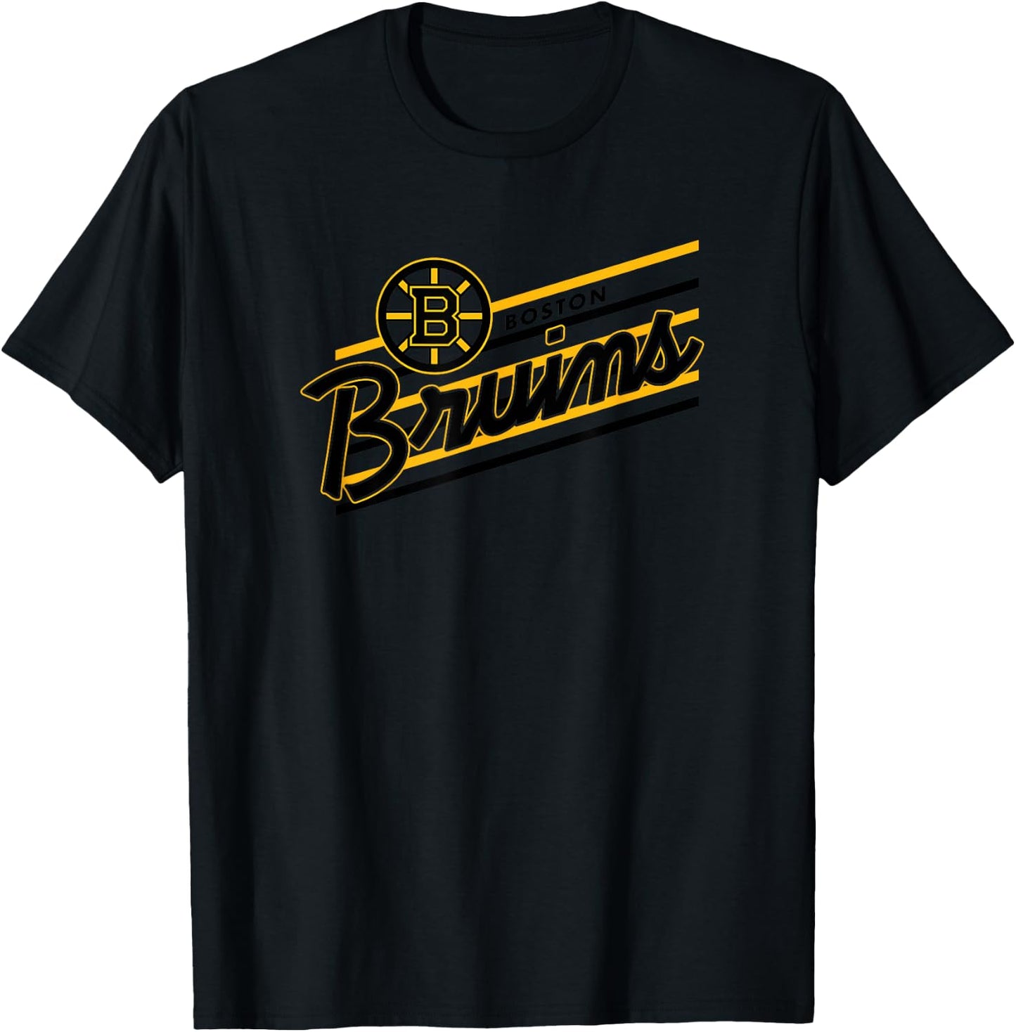 Boston Bruins Retro Performer White Officially Licensed T-Shirt - T-Shirt | Black