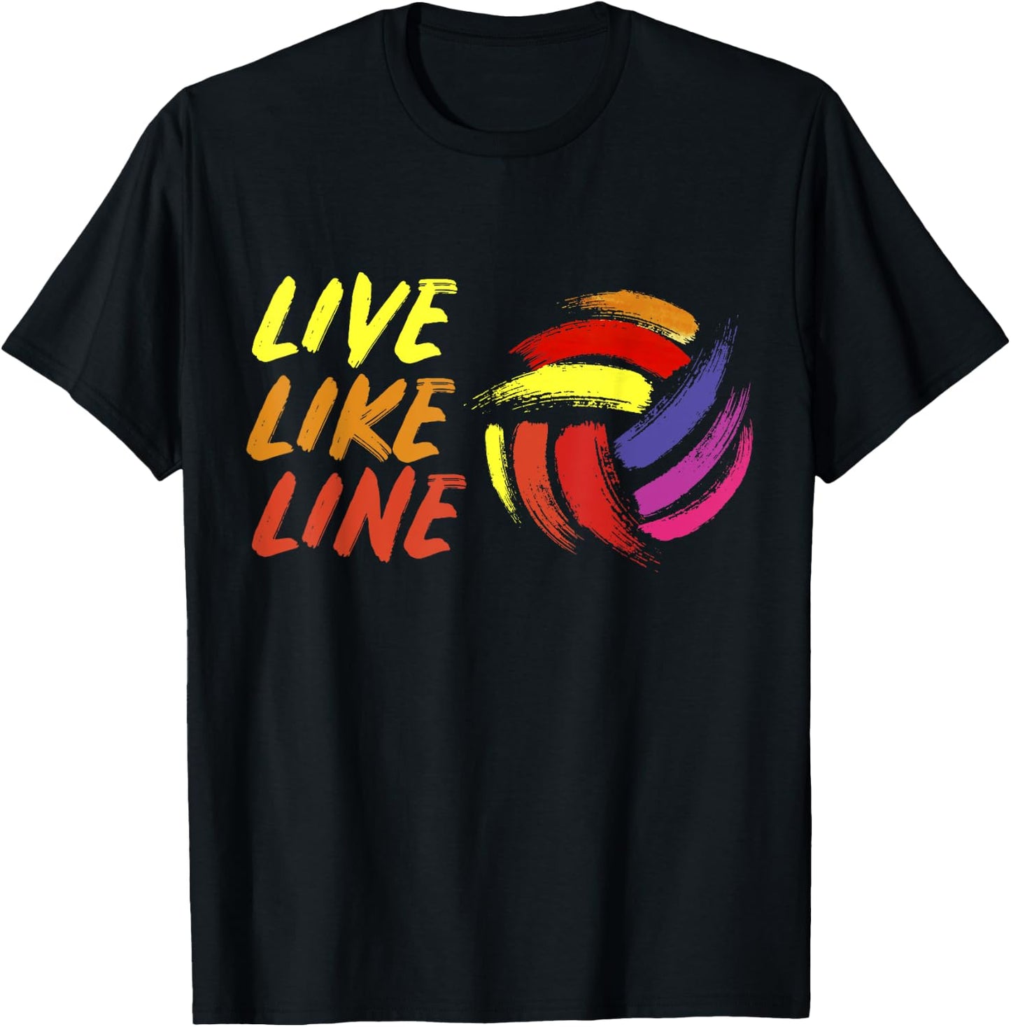 Live Like Line Volleyball Shirt, Volleyball , Sports T-Shirt - T-Shirt | Black