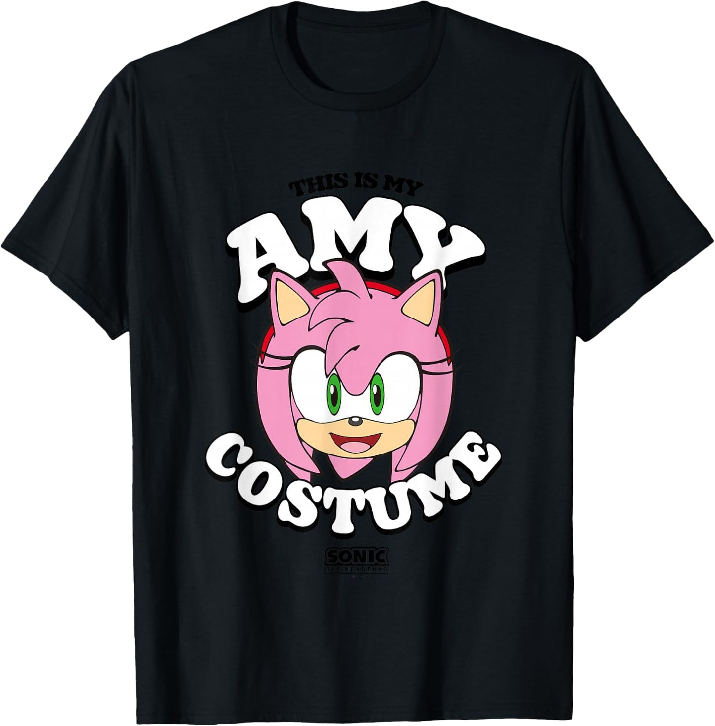 Sonic The Hedgehog Halloween This Is My Amy Costume T-Shirt - T-Shirt | Black