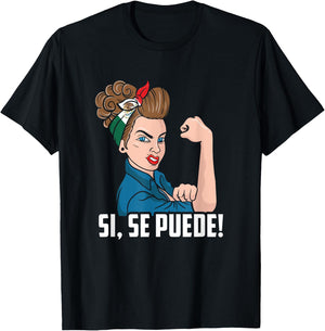 Si, Se Puede Mexican Flag Cinco De Mayo Festival 5th Of May T-Shirt - T-Shirt | Black
