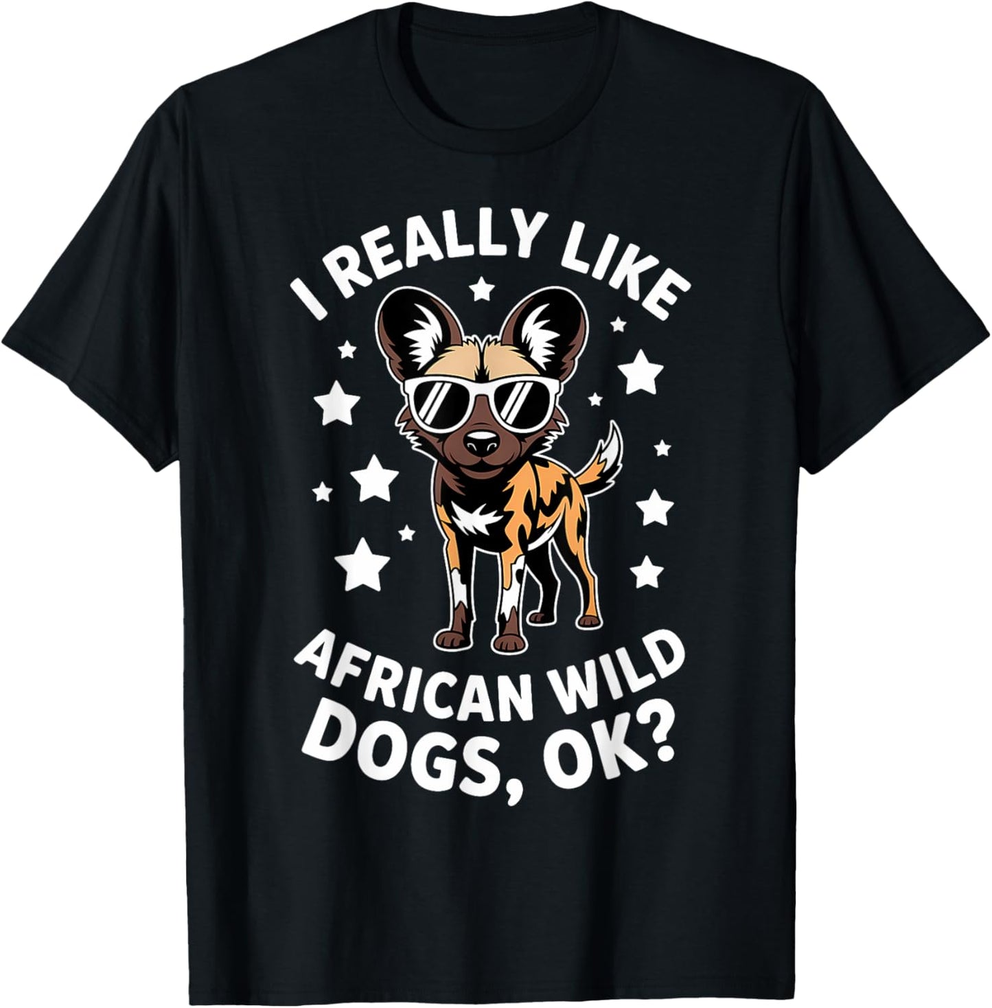African Wild Dogs Funny African Wild Dog T-Shirt - T-Shirt | Black