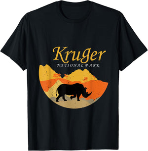 Rhino Africa Kruger National Park Safari Big Five Savanna T-Shirt - T-Shirt | Black